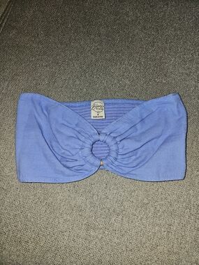Blanco by Nature Blue Ring Front Bandeau Tube Top Small